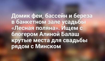 Домик феи, бассейн и береза в банкетном зале усадьбы «Лесная поляна». Ищем с блогером Алиной Балаш крутые места для свадьбы рядом с Минском