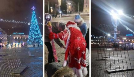 «Страшные судороги, дикий вой»  — В Минске собаку и ее хозяина ударило током от новогодних арок. Кто виноват?