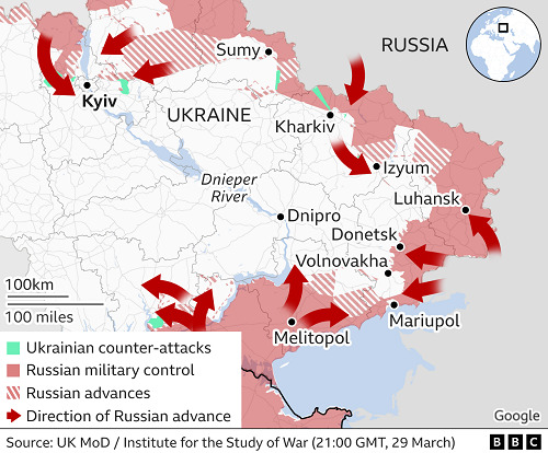 Начинаются «ожесточенные бои» под Киевом? Русские пытаются создать ХНР, украинцы усиленно контратакуют. Подробные карты с фронтов