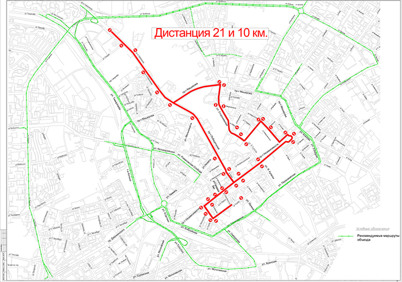 В ГАИ рассказали, где и во сколько перекроют улицы в Минске 10 и 11 сентября. И показали на карте