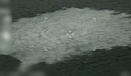 Дания показала видео с водоворотами на месте утечки газа «Северного потока»