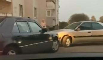 В Гродно водитель пошел на таран мешавшей ему машины