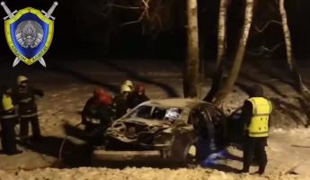 Смертельное ДТП под Чаусами: авто врезалось в дерево и загорелось
