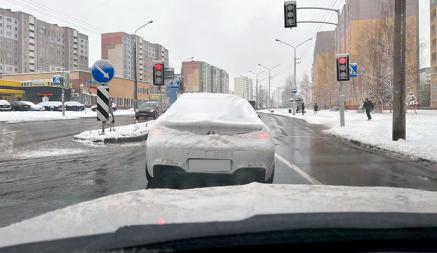Белорусских водителей стали штрафовать за снег