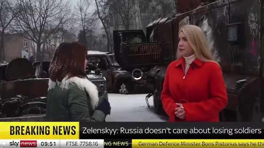 Взрыв в Киеве попал в прямой эфир британского телеканала