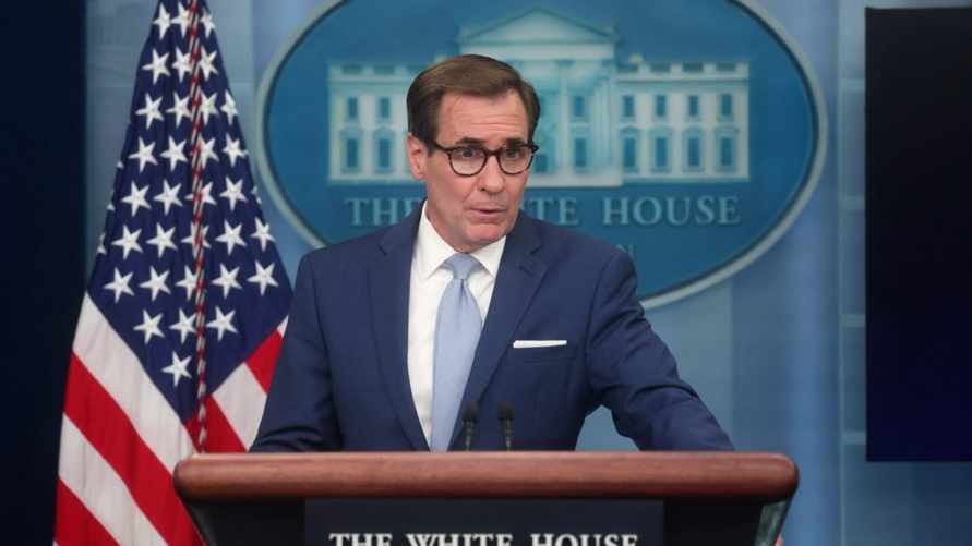 John Kirby, National Security Council Coordinator for Strategic Communications, takes part in White House Press Secretary Karine Jean-Pierre’s press briefing at the White House in Washington, U.S., August 2, 2022. REUTERS/Leah Millis