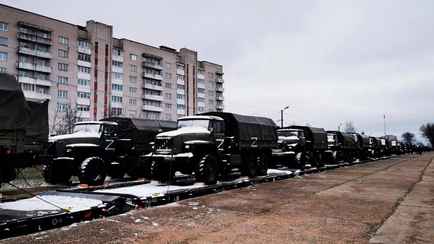 В Беларусь прибыла российская военная техника с буквой «Z»