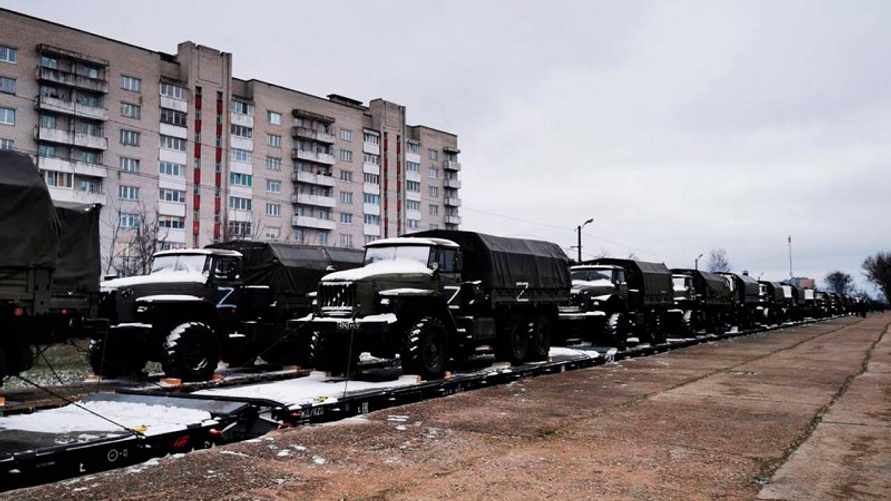 В Беларусь прибыла российская военная техника с буквой «Z»