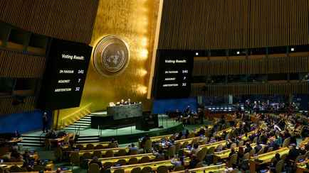 Беларусь проголосовала против резолюции ГА ООН о выводе войск РФ из Украины