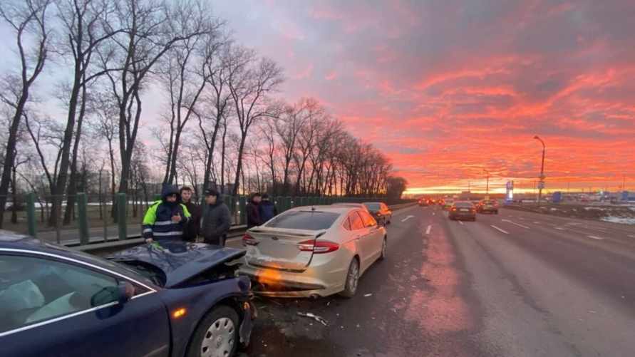 В Минске на МКАД произошло массовое ДТП