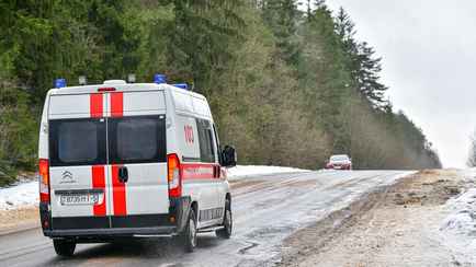 Под Борисовом перевернулся микроавтобус