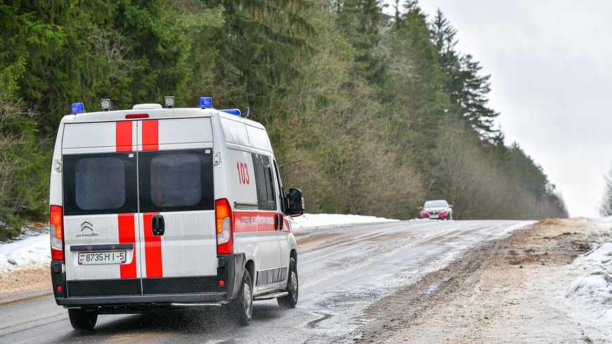 Под Борисовом перевернулся микроавтобус