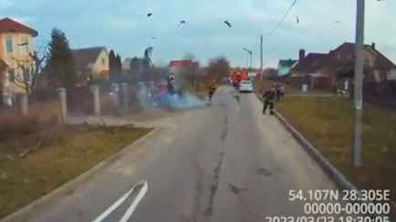 Взрыв китайского электромобиля в Жодино попал на видео