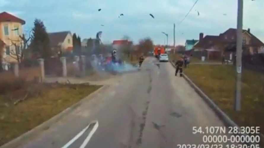 Взрыв китайского электромобиля в Жодино попал на видео