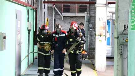 На Слуцкой Мини-ТЭЦ МЧС провело учения на случай взрывов