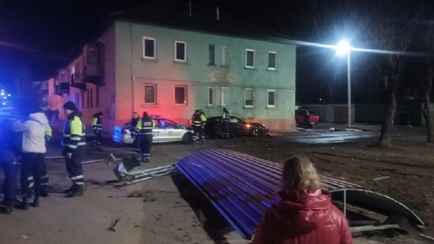 Появилось видео погони в Могилёве, где пьяный водитель Porsche сбил мужчину