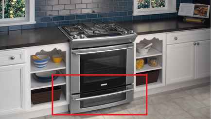 Зачем нужен ящик под духовкой? Не для того, чтобы складывать сковородки