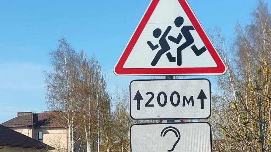 Под Минском установили дорожный знак, не предусмотренный ПДД. В ГАИ рассказали зачем