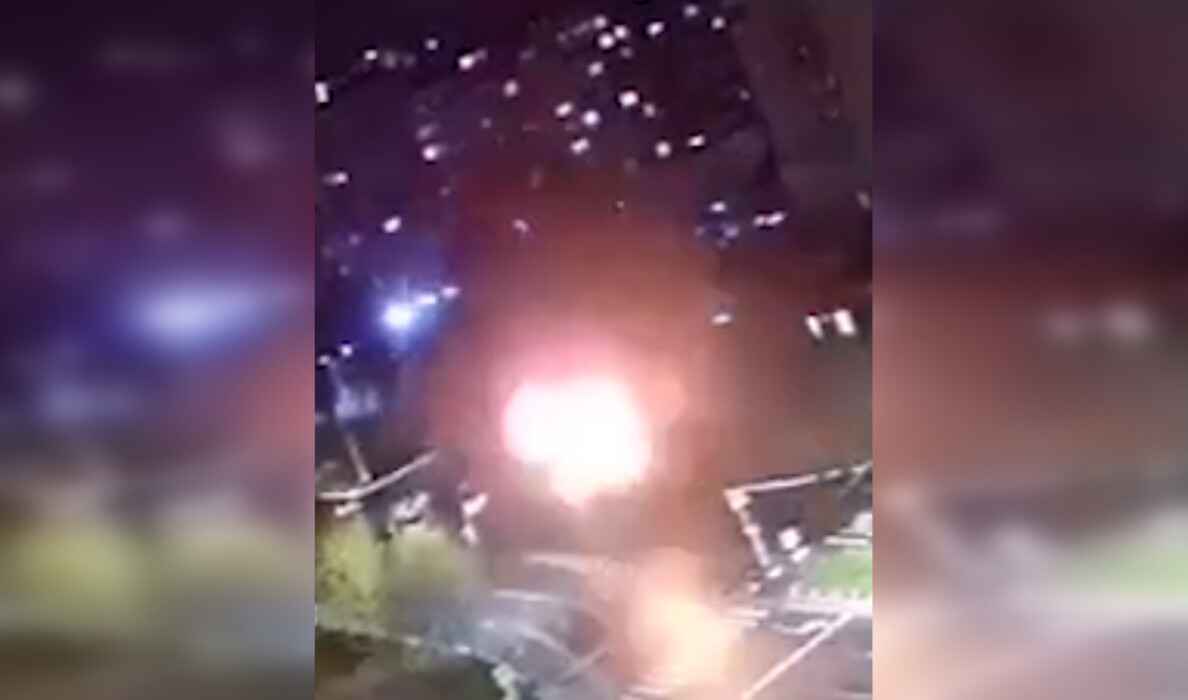 Появилось видео момента падения российской авиабомбы в Белгороде