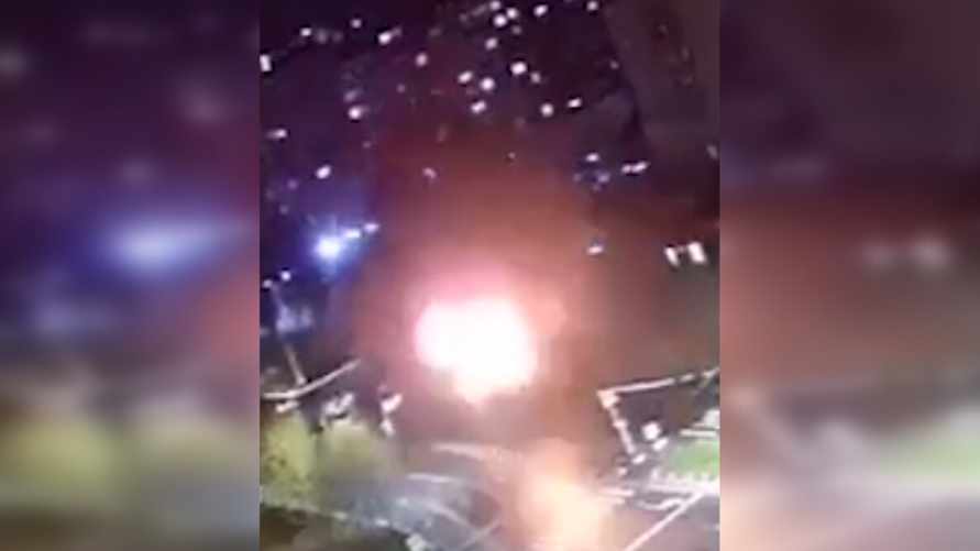 Появилось видео момента падения российской авиабомбы в Белгороде