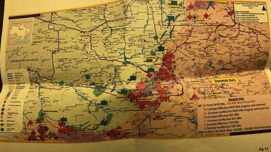 В Сеть слили «засекреченные карты» контрнаступления Украины — NYT