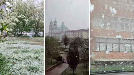 В Гродно 26 апреля пошел снег. Теперь ветер гонит тучи в Минск?