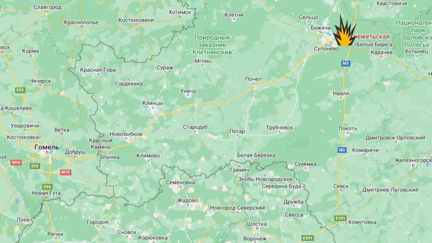 Место происшествия на карте