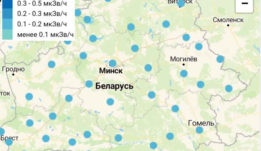 Уровень радиации на 18:48 19 мая.