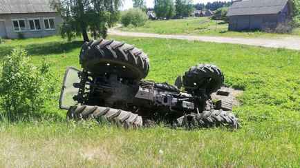 На Витебщине пьяный пастух угнал и разбил трактор, а потом сжег сторожку