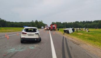 Под Витебском перевернулся туристический автобус из Могилёва с 50 людьми