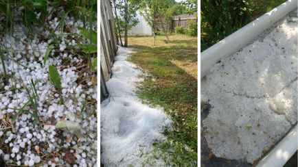 «Ждёшь, ждёшь и вот нате!» — Белорусы показали последствия гроз с градом, а в МЧС предупредили о новых