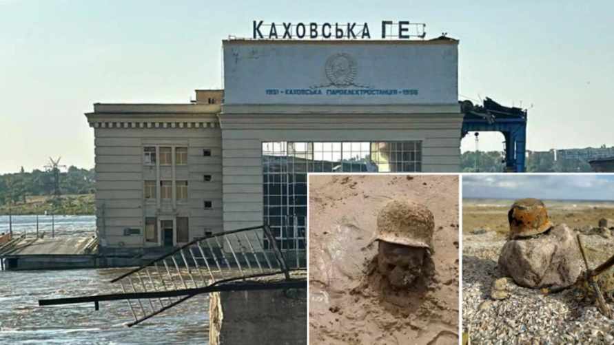 Ушедшая вода «освободила» черепа и призраков на дне Каховского водохранилища. В соцсетях заговорили о мощном «знамении» для Украины