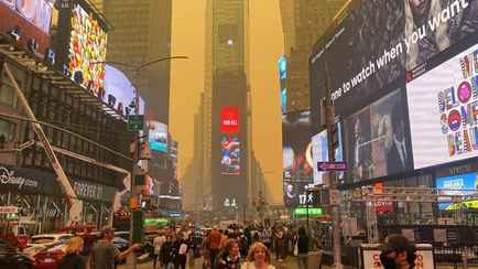 Нью-Йорк накрыл оранжевый смог из-за лесных пожаров в Канаде