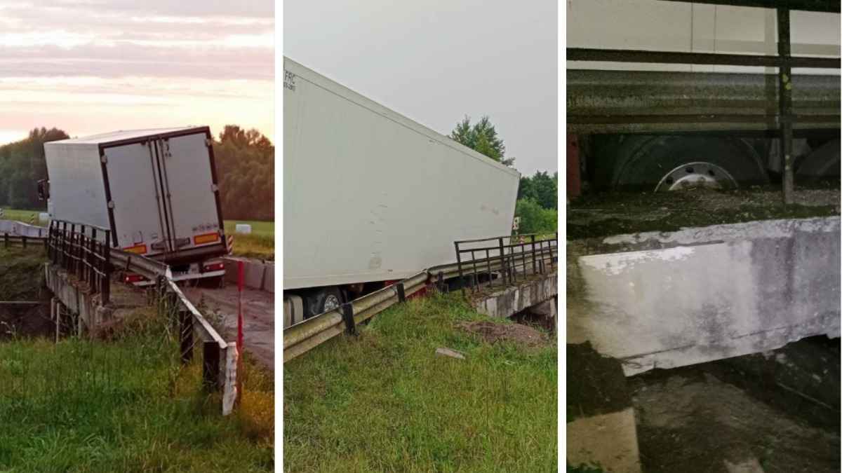 На Гомельщине под фурой обрушился мост