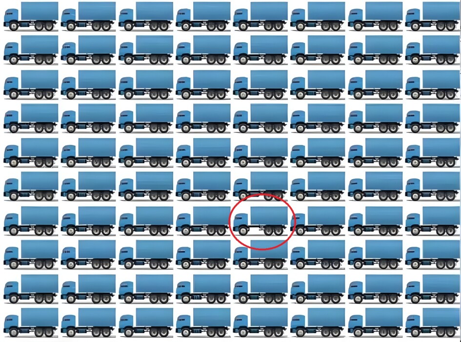 «Лишь 1 человек из 20 может сделать это» — Найдите на картинке необычный грузовик за 40 секунд