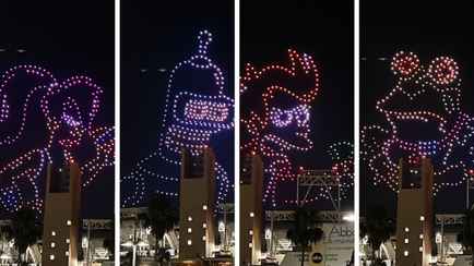 «Заткнись и возьми мои деньги!» — В США устроили масштабное шоу дронов в честь перезапуска «Футурамы»