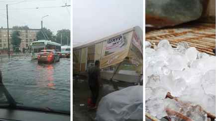 «Палатка улетела, ё-моё!» — В Гомеле затопило улицы, в Могилеве град. К чему готовится всем белорусам на выходных?