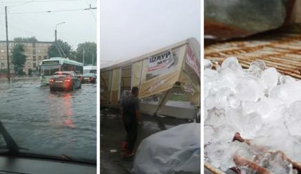 «Палатка улетела, ё-моё!» — В Гомеле затопило улицы, в Могилеве град. К чему готовится всем белорусам на выходных?