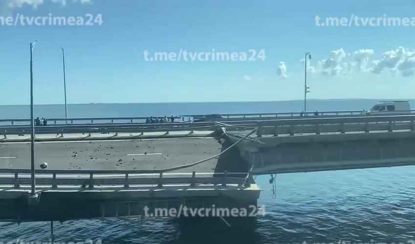 Появилось видео подрыва Крымского моста