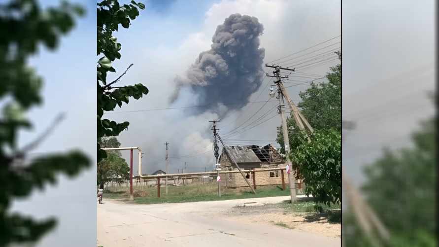 Беспилотники атаковали в Крыму склад боеприпасов