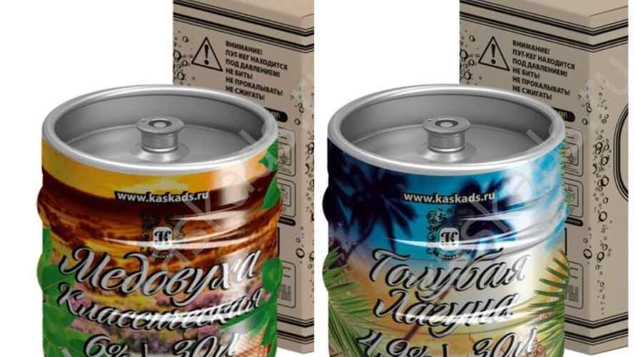 Коллаж с фото сайта производителя напитков kaskads.ru