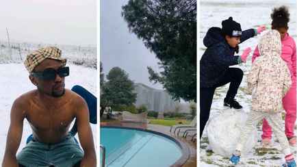 «На тебе слишком много одежды» — В Южной Африке впервые за 10 лет выпал снег. Вот как отреагировали жители