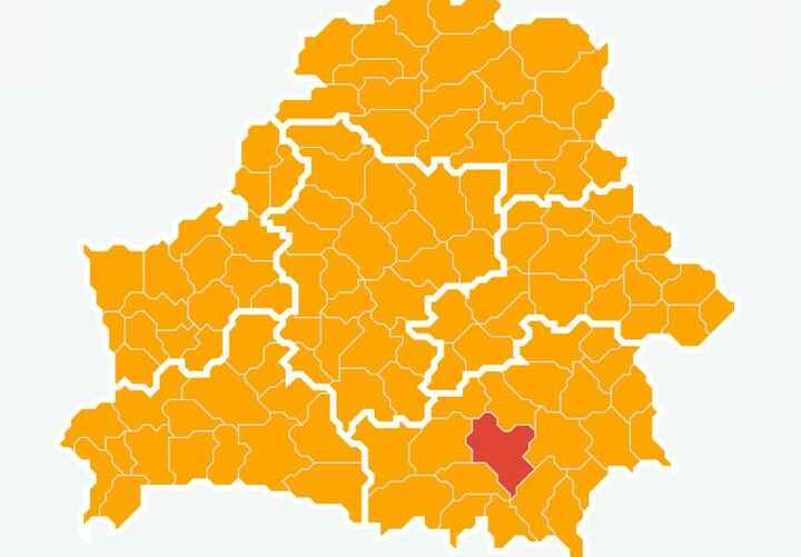 Карта запретов и ограничений на посещение лесов, 18 августа 2023 года. Скриншот с сайта Министерства лесного хозяйства