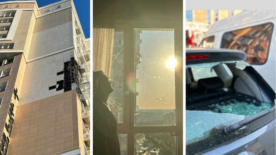 Беспилотник врезался в жилую многоэтажку в российском Белгороде