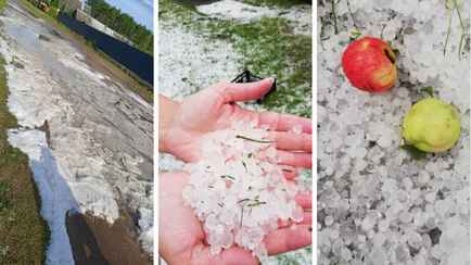 «Улицу завалило» — Под Логойском выпал крупный град