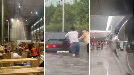 В Москве мощный ливень пробил крышу и затопил концертный зал VK Stadium и склад Wildberries