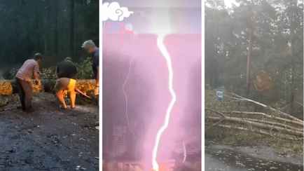 «Всю Беларусь накрыло» — После шквала ливней и града без света остались 909 деревень и городов