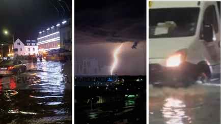 «Страшно на улицу было выйти!» — «Тропический ливень» затопил Гродно