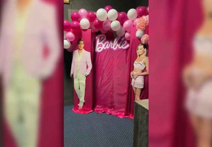 Фотозона к фильму «Барби» в барановичском кинотеатре «Звезда». Фото: Instagram кинотеатра «Звезда»