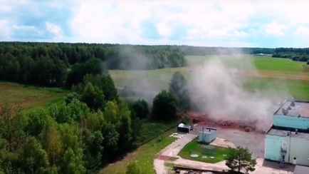В МЧС показали, как устроили взрыв под Логойском